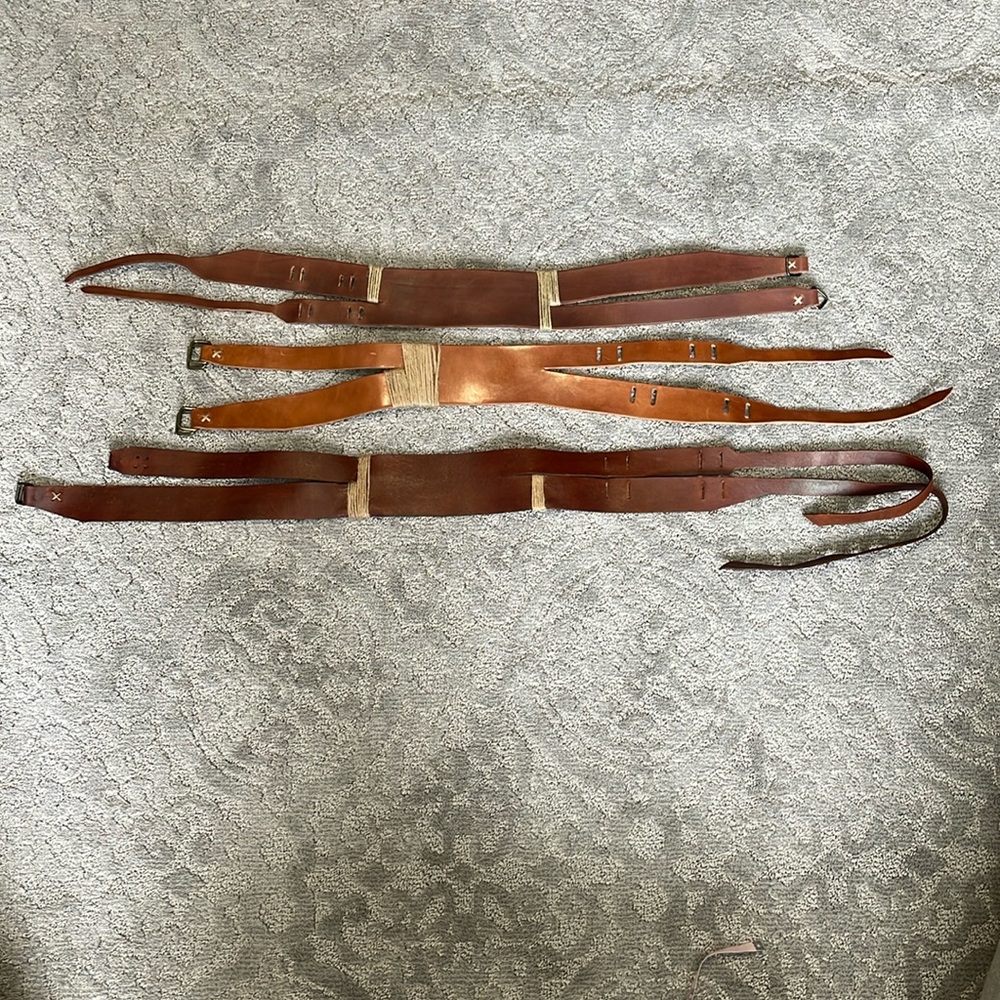 Rey cosplay belts real leather